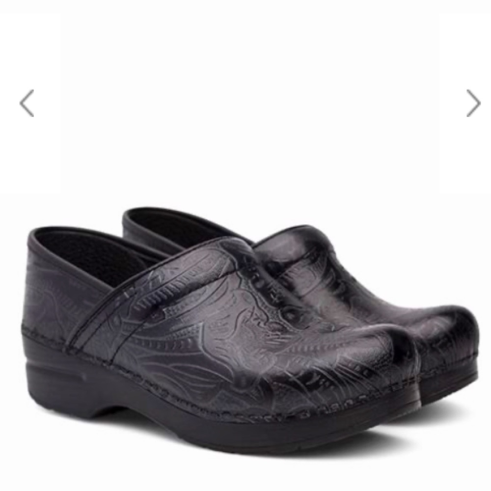 Professional Black Tooled Dansko Clogs